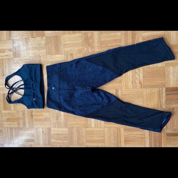 EUC Lululemon Sports Bra and Legging Set Size 6
